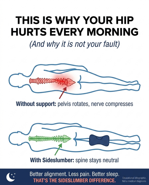 SideSlumber — Orthopedic Knee Pillow for Side Sleepers